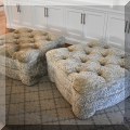 F06. Pair of tufted upholstered ottomans. 17"h x 36"w x 32"d 